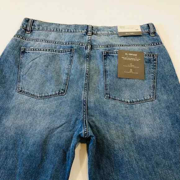 DL1961 $199 Lakewood Jerry Ultra High Rise Vintage Straight Light Wash Jeans 33 - Picture 6 of 10